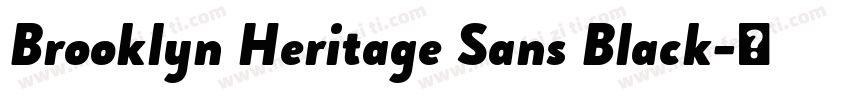 Brooklyn Heritage Sans Black字体转换